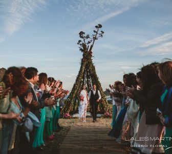 Ceremonia de estilo Boho en Los Genoveses
