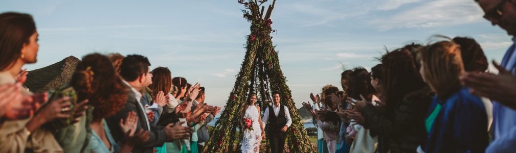 Ceremonia de estilo Boho en Los Genoveses