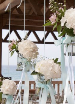 Decoración de pasillo de ceremonia