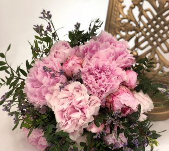 RAMO DE NOVIA DE PEONÍAS ROSA