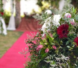 CEREMONIA EN GAMA DE ROJOS