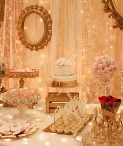 Candy bar de estilo romántico