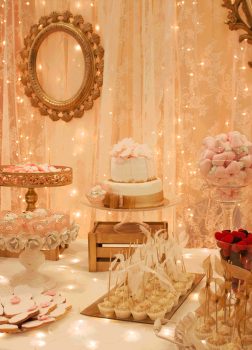 Candy bar de estilo romántico