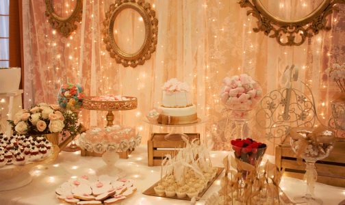 Candy bar de estilo romántico