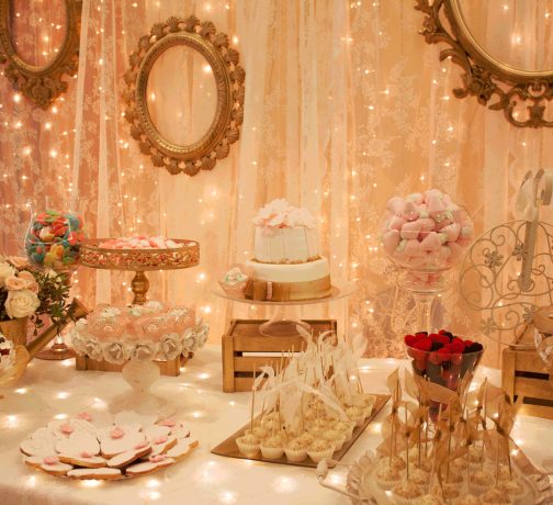 Candy bar de estilo romántico