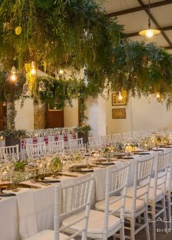 Decoración suspendida de mesa corrida